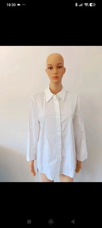 Witte Mind Matter blouse voor dames M/L 100% katoen - Oversized pasvorm - TBE – photo 16